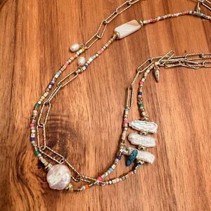 stella & dot | Mixed Media Layering Necklace | 36”